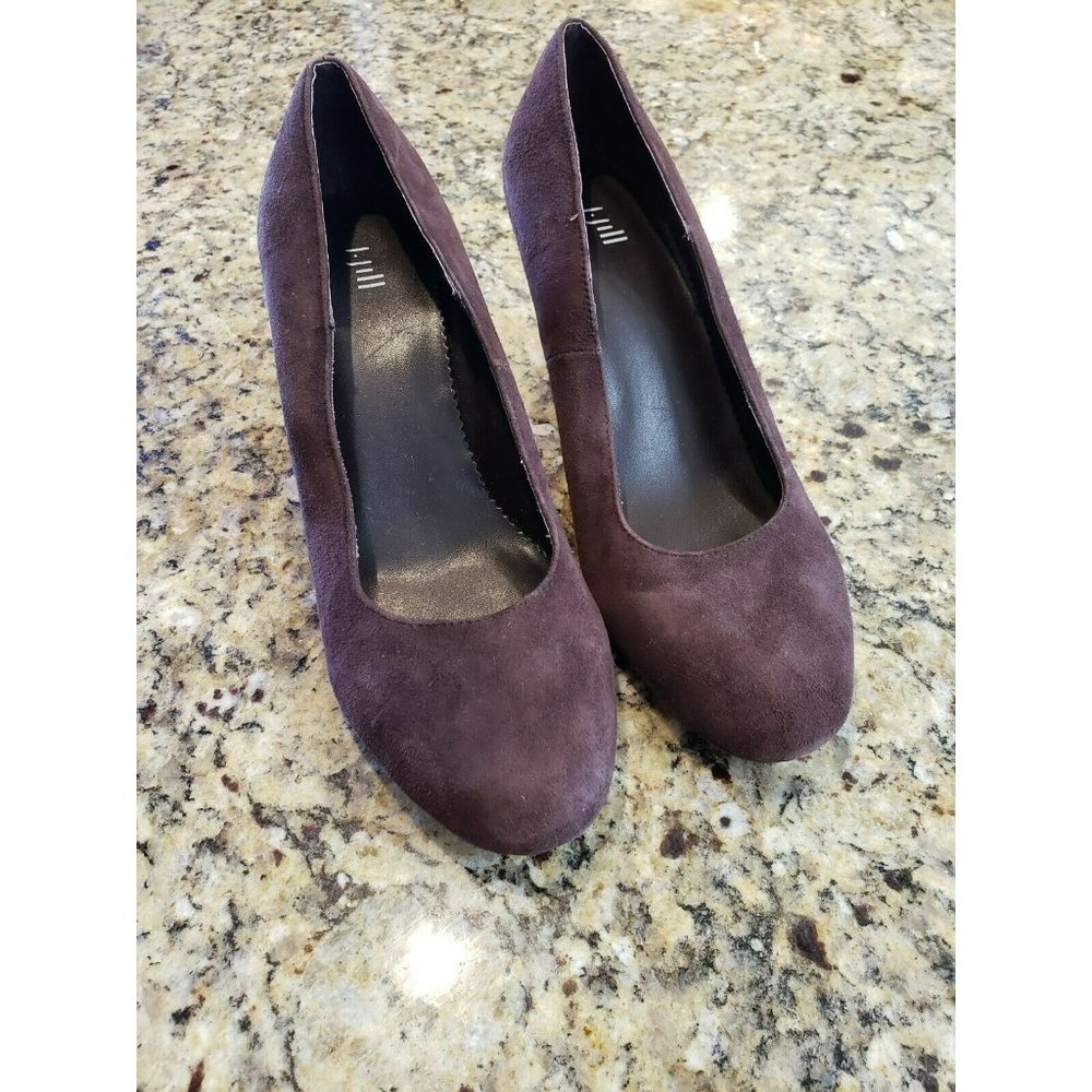 J. Jill brown Suede Wedge Pumps
